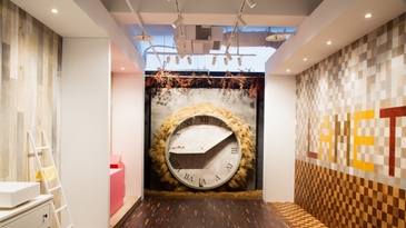 結合產品特性的空間設計 石晶地板拼貼唯美打卡景點