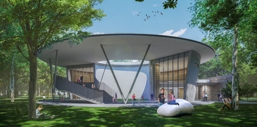 安藤忠雄「童書之森」　橢圓清水模建築重塑城市閱讀風景