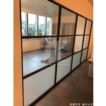 鋁框懸吊門 軌道滑門 細鋁框拉門 鋁框隔...