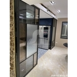 同步拉門 緩衝拉門 防晃拉門 幽靈門 防晃五金配件 懸吊拉門廠商 , 昕采玻璃有限公司