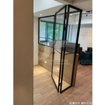 同步鋁框 幽靈門 黑框玻璃門 辦公室玻璃...