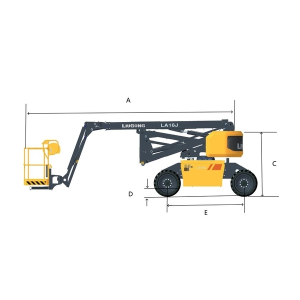 LIUGONG LA16J 曲臂式高空作業平台（柴油）-宏欣起重有限公司