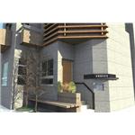 住宅入口修正後透視圖 , 陳孟男建築師事務所