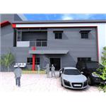 新建廠房外觀透視規劃草圖 , 陳孟男建築師事務所