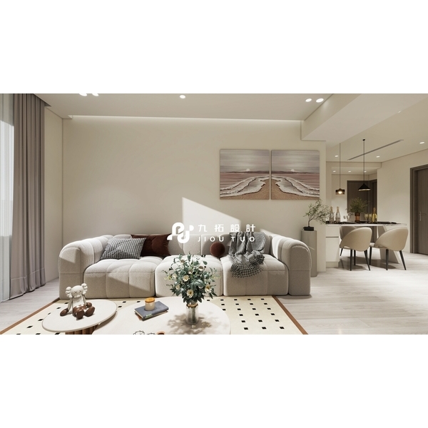 居家裝潢設計 - 當代奶油風格-九拓設計有限公司