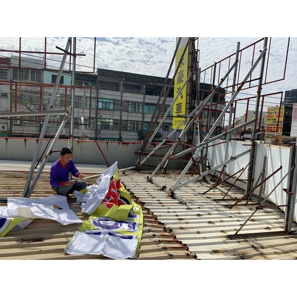 廣告招牌鐵架安裝-弓長工程行