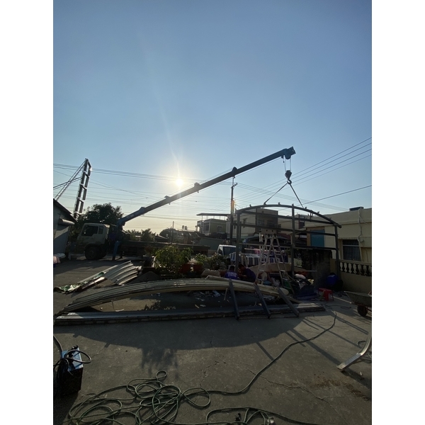 半圓遮雨棚更換-弓長工程行