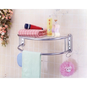 半圓浴室置物架(鎖壁)／毛巾浴巾／浴室用品 , 晨允企業有限公司