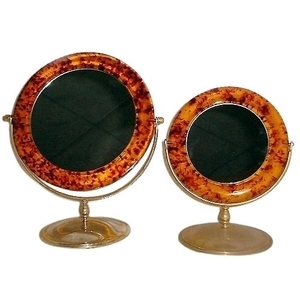 玳瑁色化妝立鏡 , 永順毛刷企業有限公司