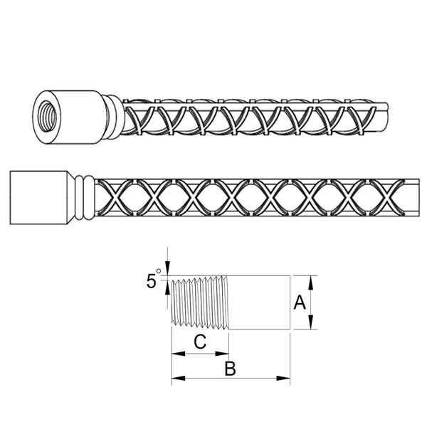 鋼筋續接器(錐)牙設計圖-光隆摩擦焊股份有限公司