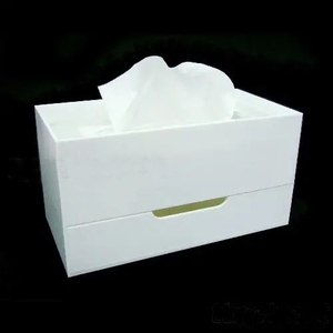 壓克力雙層式面紙盒 , 明鏡實業社