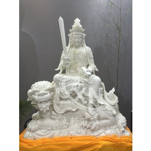 精緻玉雕文殊菩薩 , 立軒貿易有限公司/立軒石雕