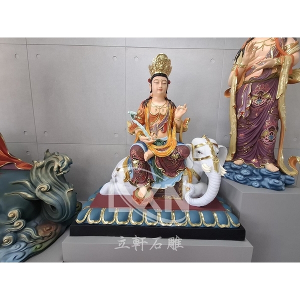 玻璃纖維造像普賢菩薩-立軒貿易有限公司/立軒石雕