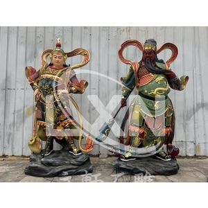 玻璃纖維造像關公和迦蘭韋默尊者 , 立軒貿易有限公司/立軒石雕