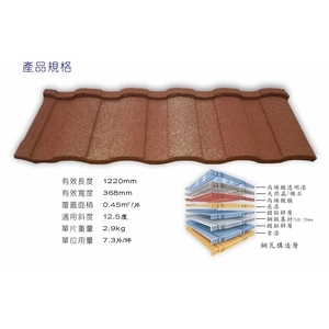 羅馬瓦型-紐西蘭礫晶鋼瓦 , 喬盛建材股份有限公司