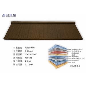 木紋瓦型-紐西蘭礫晶鋼瓦 , 喬盛建材股份有限公司