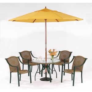 54-1 TC-102 102cm扁管編藤桌 HC-076 總統椅 , 老貝壳股份有限公司