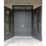 玄關-流蘇壓花鋼板門【外玄關G6扁管玻璃門】