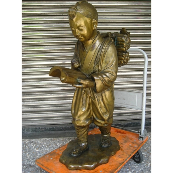 藝術銅像氧化後還原 (處理前)-龍代事業有限公司