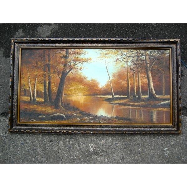 歷久髒污油畫長久保值如新呈立體狀 (處理前)-龍代事業有限公司