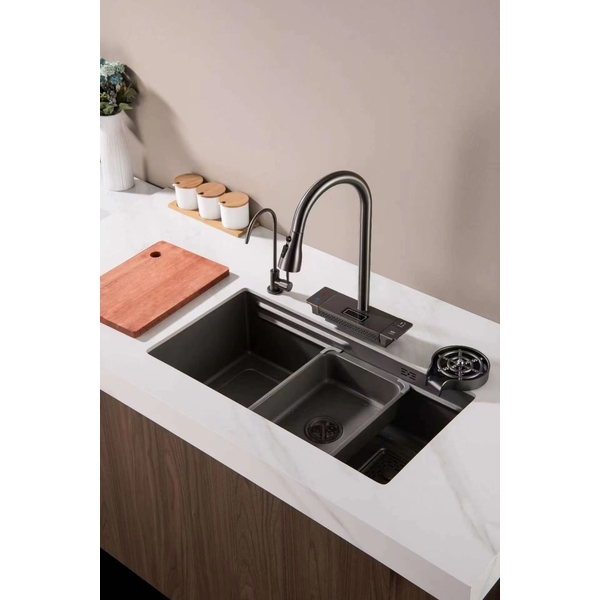 水槽+伸縮瀑布龍頭（溫度顯示）-科龍衛浴科技有限公司