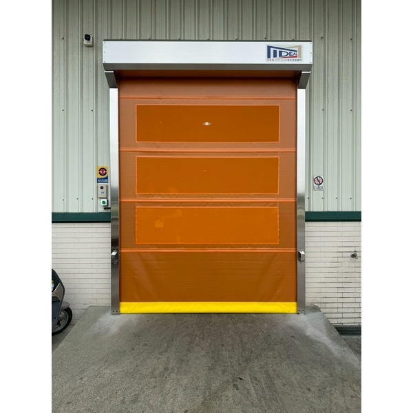 台南專業雞肉加工廠PVC快速捲門(透氣通風紗網型)