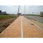 彩色壓花地坪-湖口私人重劃區人行道